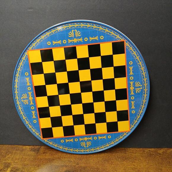 Vintage Chinese Checkers, Checkers, Chess Travel Game Board Tin w/ Game Pieces - Picture 2 of 9
